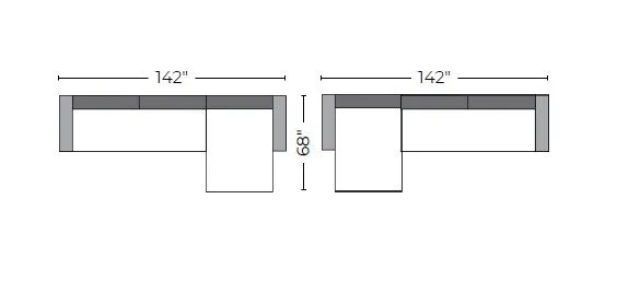 Lago Vista 142" Large Raf Chaise Sectional