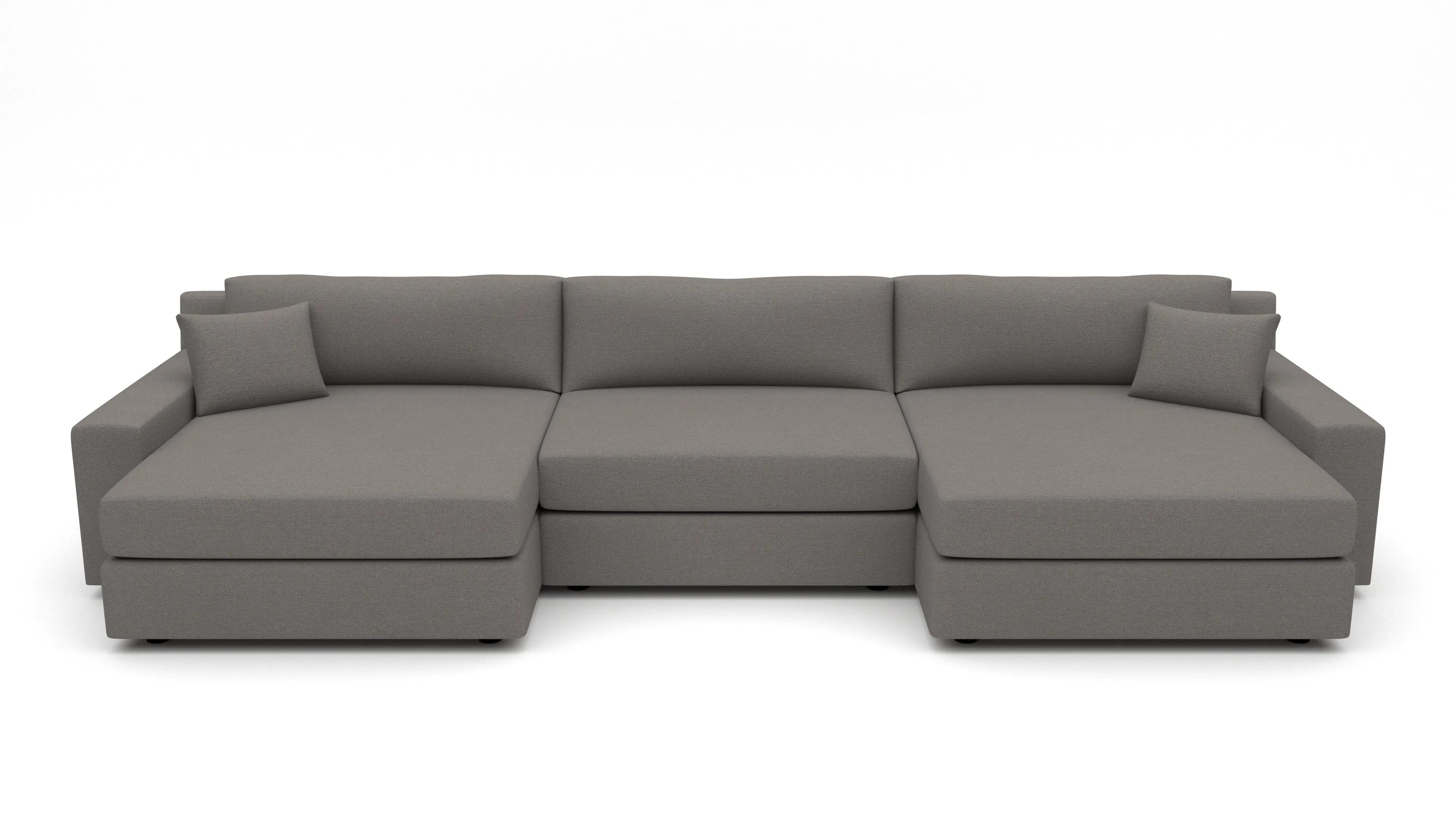 Lago Vista 170" Double Chaise With Armless Chair