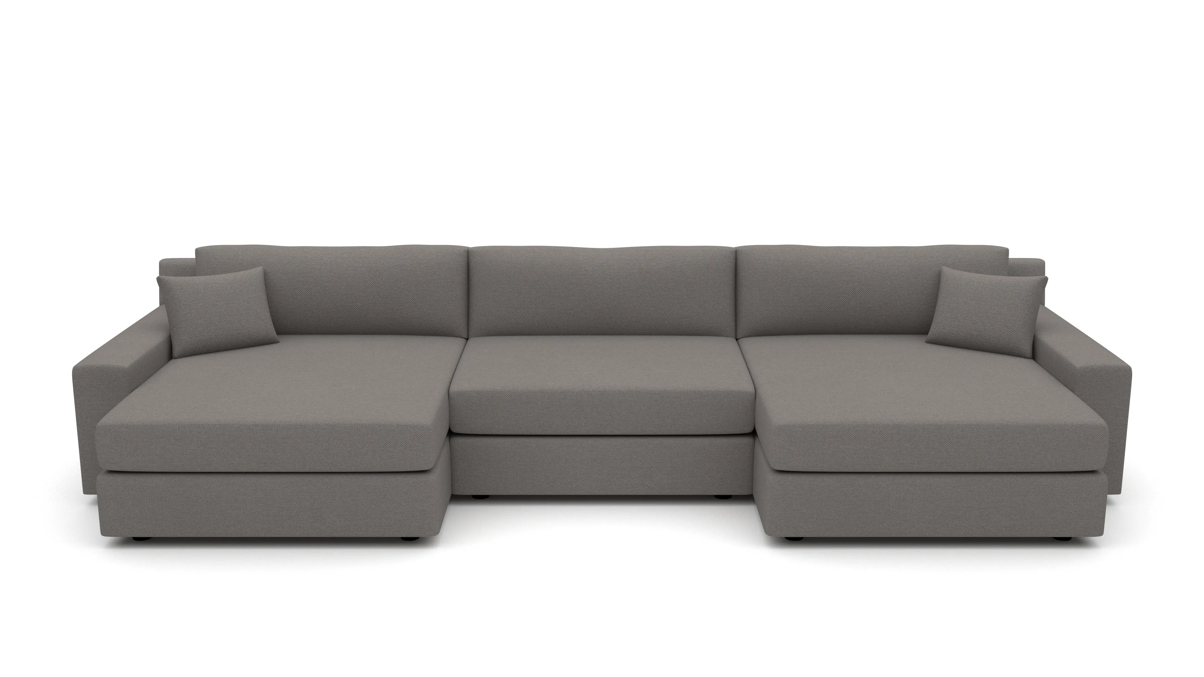 Lago Vista 170" Double Chaise With Armless Chair