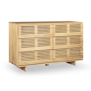 Linear 6 Drawer Chest - Oak