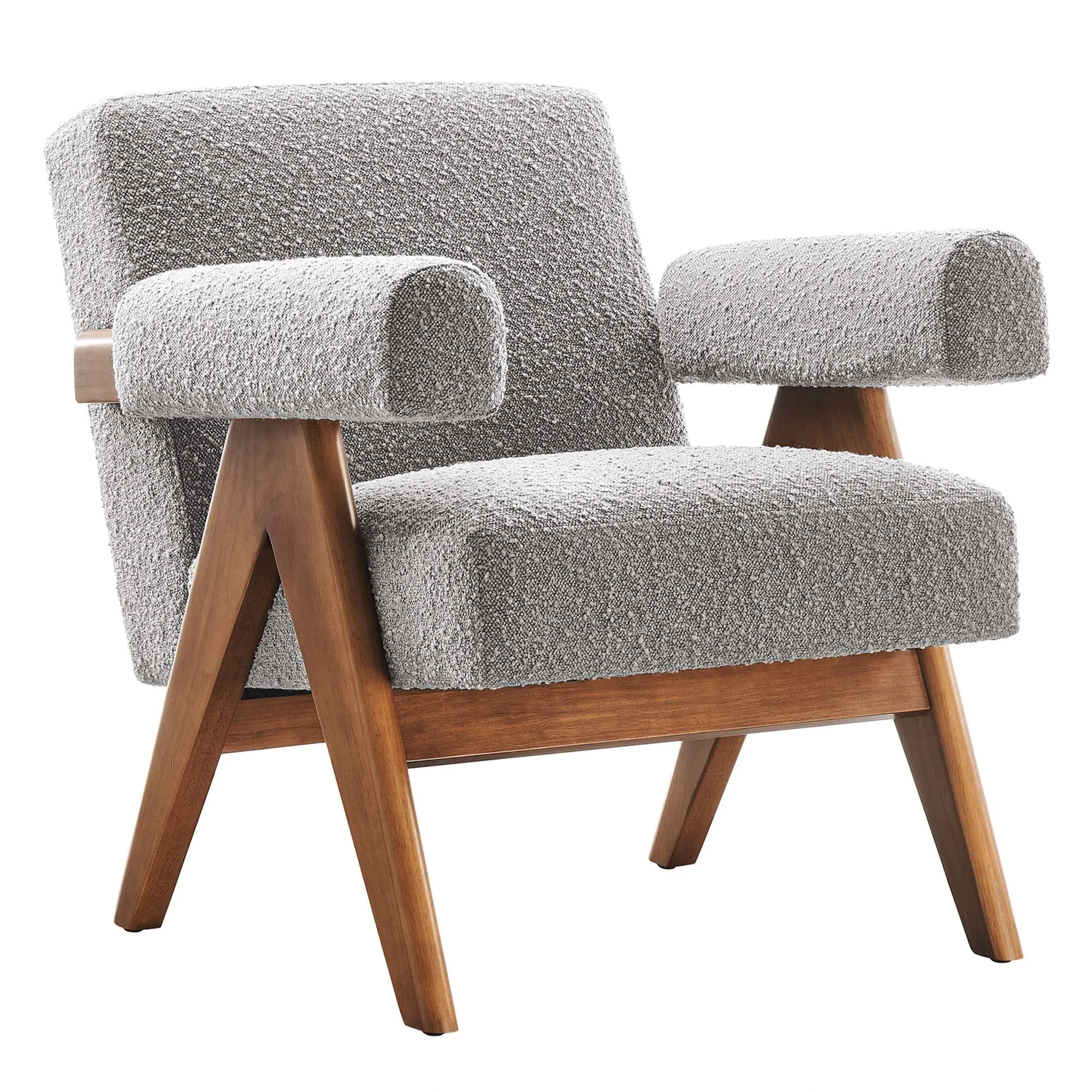 Lyra Boucle Fabric Armchair - Set of 2 by Modway