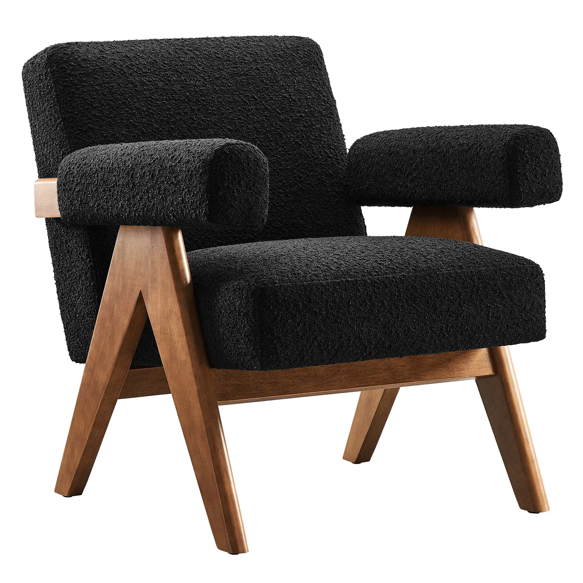 Lyra Boucle Fabric Armchair - Set of 2 by Modway