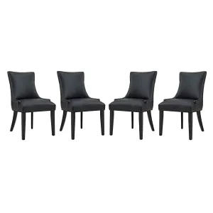 Marquis Dining Chair Faux Leather Set of 4 by Modway