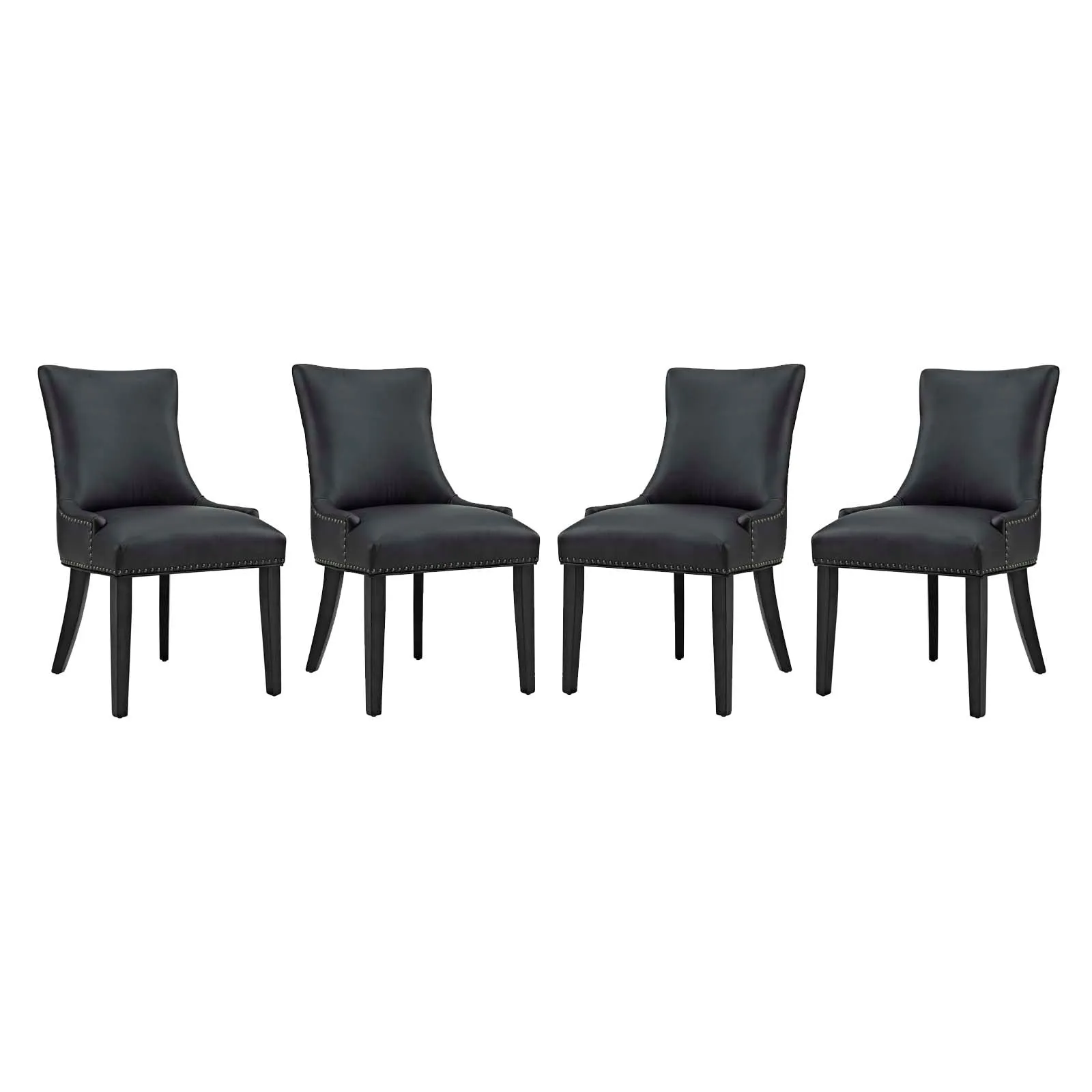Marquis Dining Chair Faux Leather Set of 4 by Modway