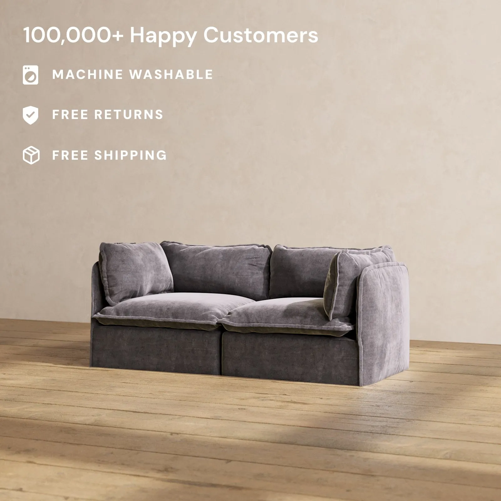 Modular Performance 2-Seater in Cinder | Deluxe Blend