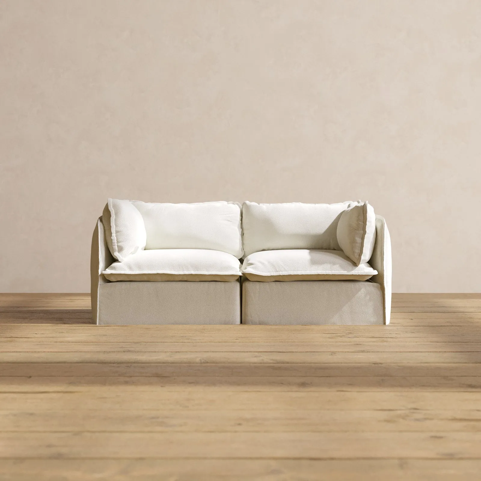 Modular Performance 2-Seater in Eggshell | Deluxe Blend