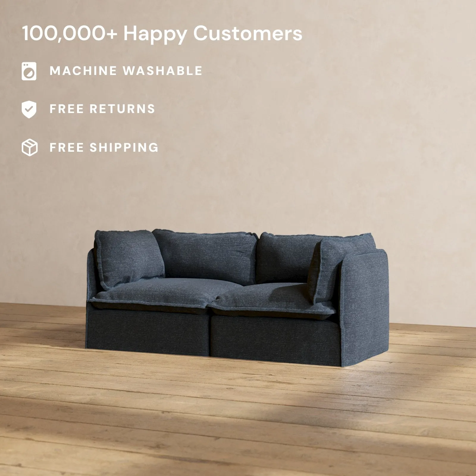 Modular Performance 2-Seater in Indigo | Deluxe Blend
