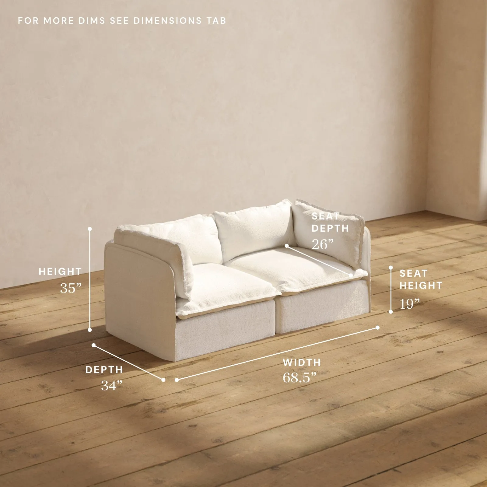 Modular Performance 2-Seater in Mousse | Deluxe Blend