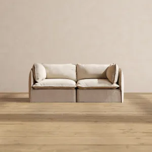 Modular Performance 2-Seater in Oat | Deluxe Blend
