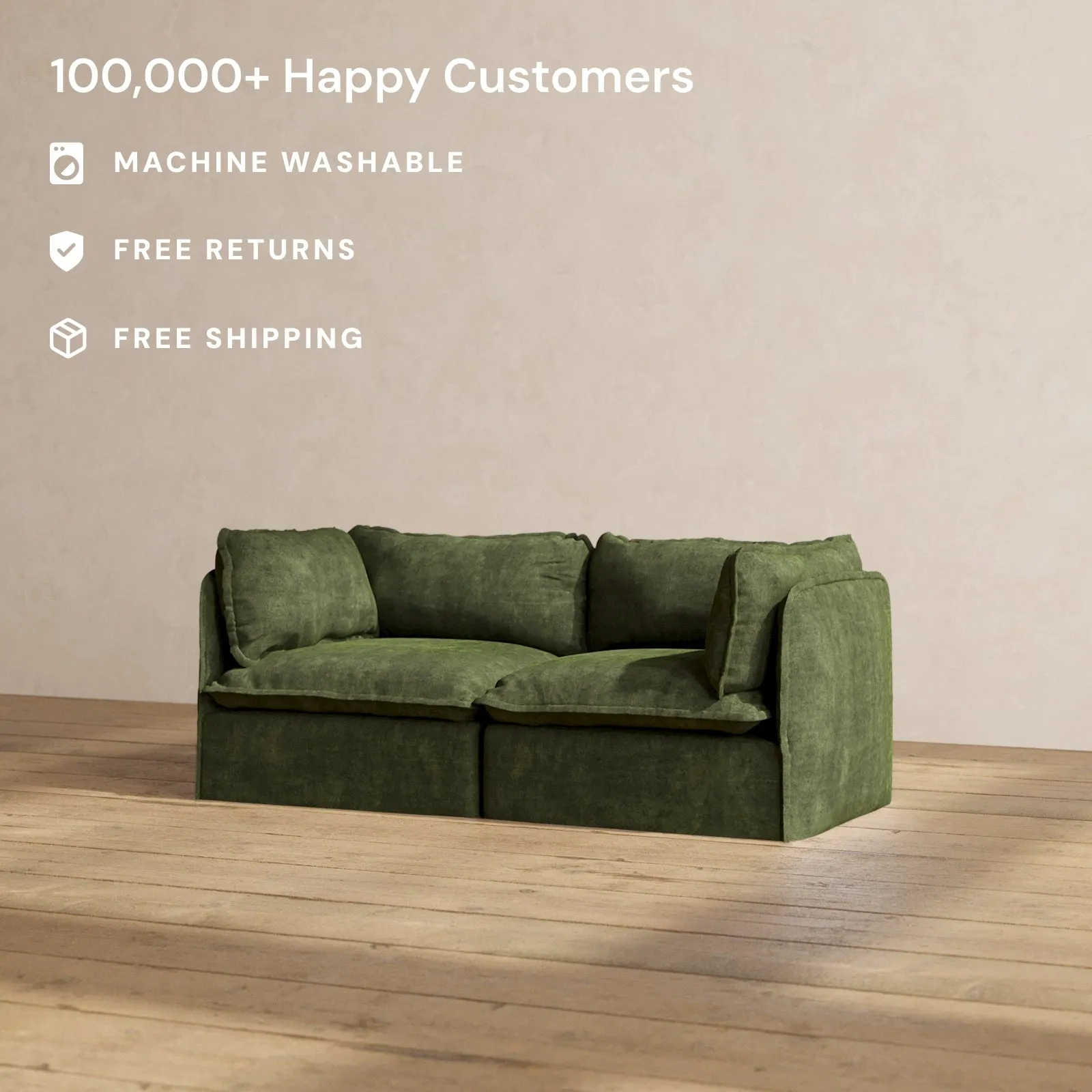 Modular Performance 2-Seater in Olive | Deluxe Blend