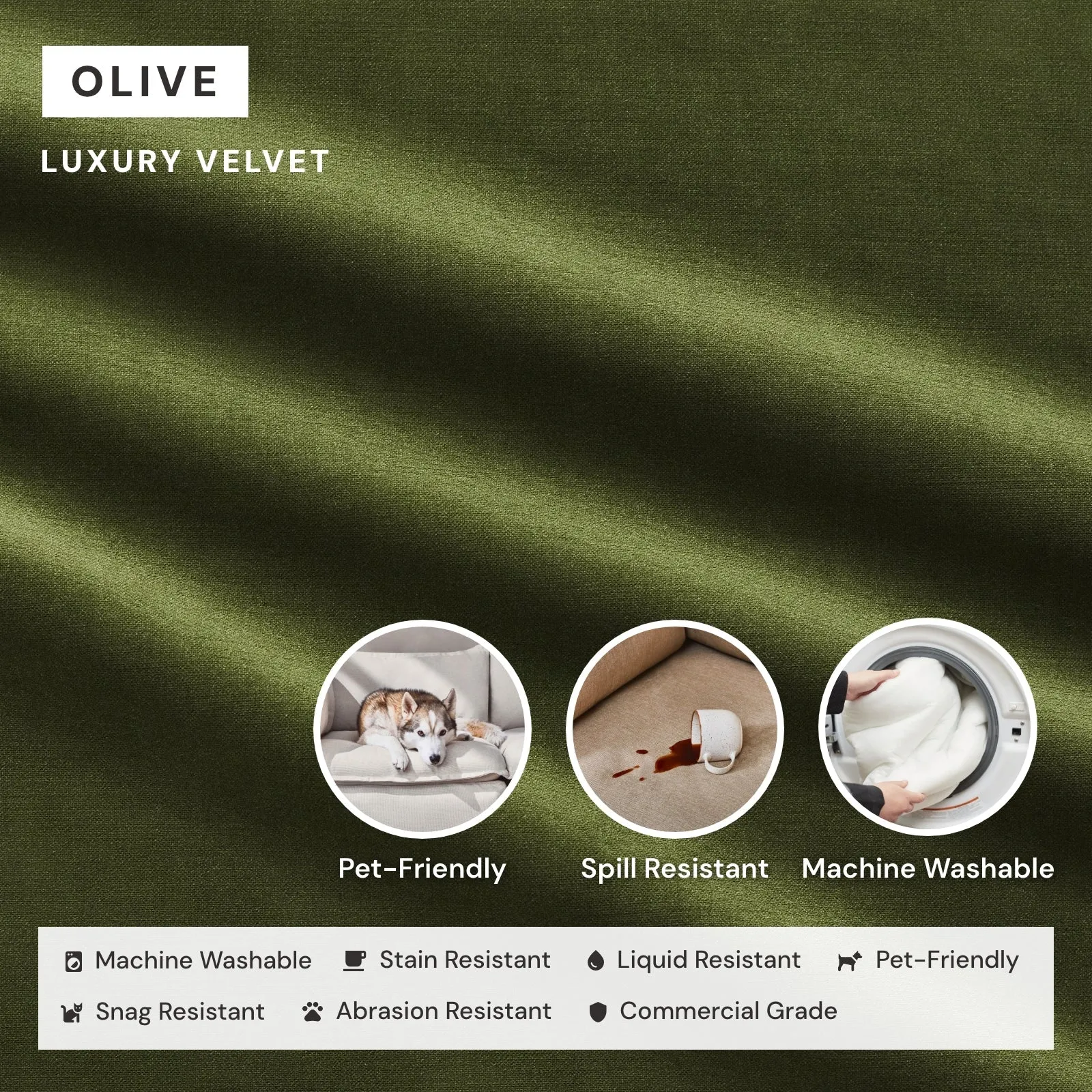 Modular Performance 2-Seater in Olive | Deluxe Blend