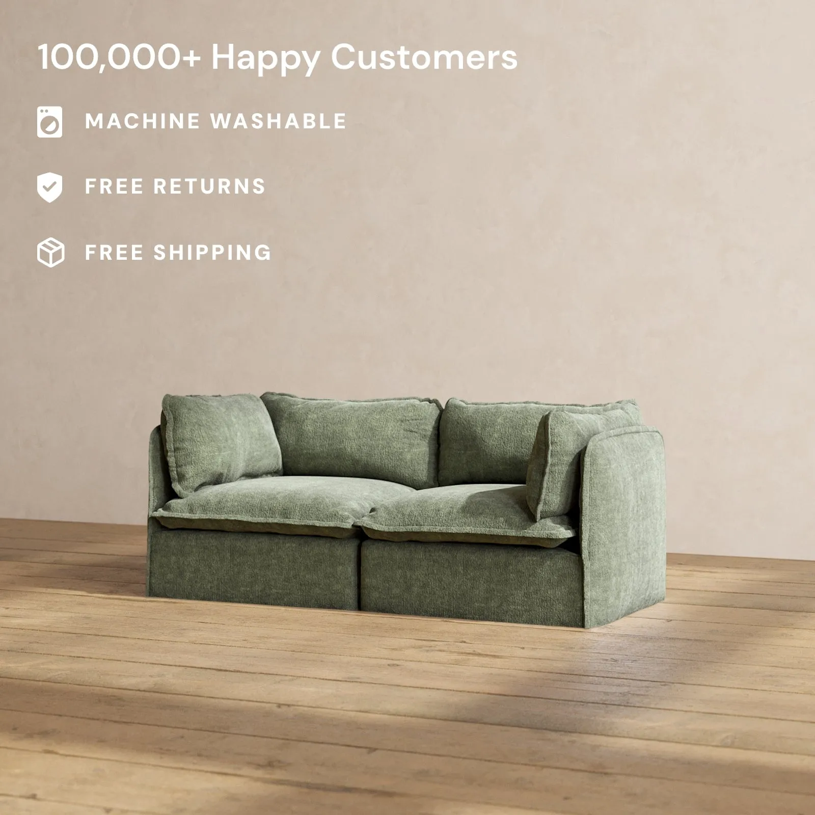 Modular Performance 2-Seater in Willow | Deluxe Blend