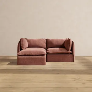 Modular Performance 2-Seater Sectional in Chestnut | Deluxe Blend