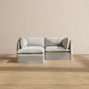 Modular Performance 2-Seater Sectional in Cloud | Relaxed Blend