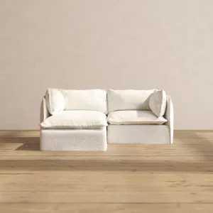 Modular Performance 2-Seater Sectional in Mousse | Deluxe Blend