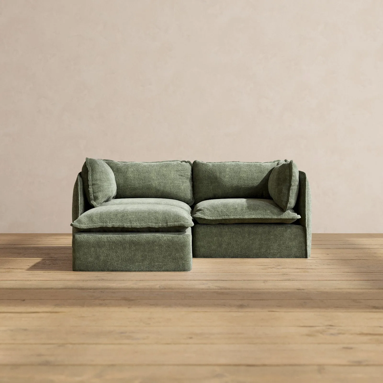 Modular Performance 2-Seater Sectional in Willow | Deluxe Blend