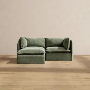 Modular Performance 2-Seater Sectional in Willow | Deluxe Blend