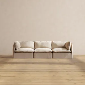 Modular Performance 3-Seater in Oat | Deluxe Blend