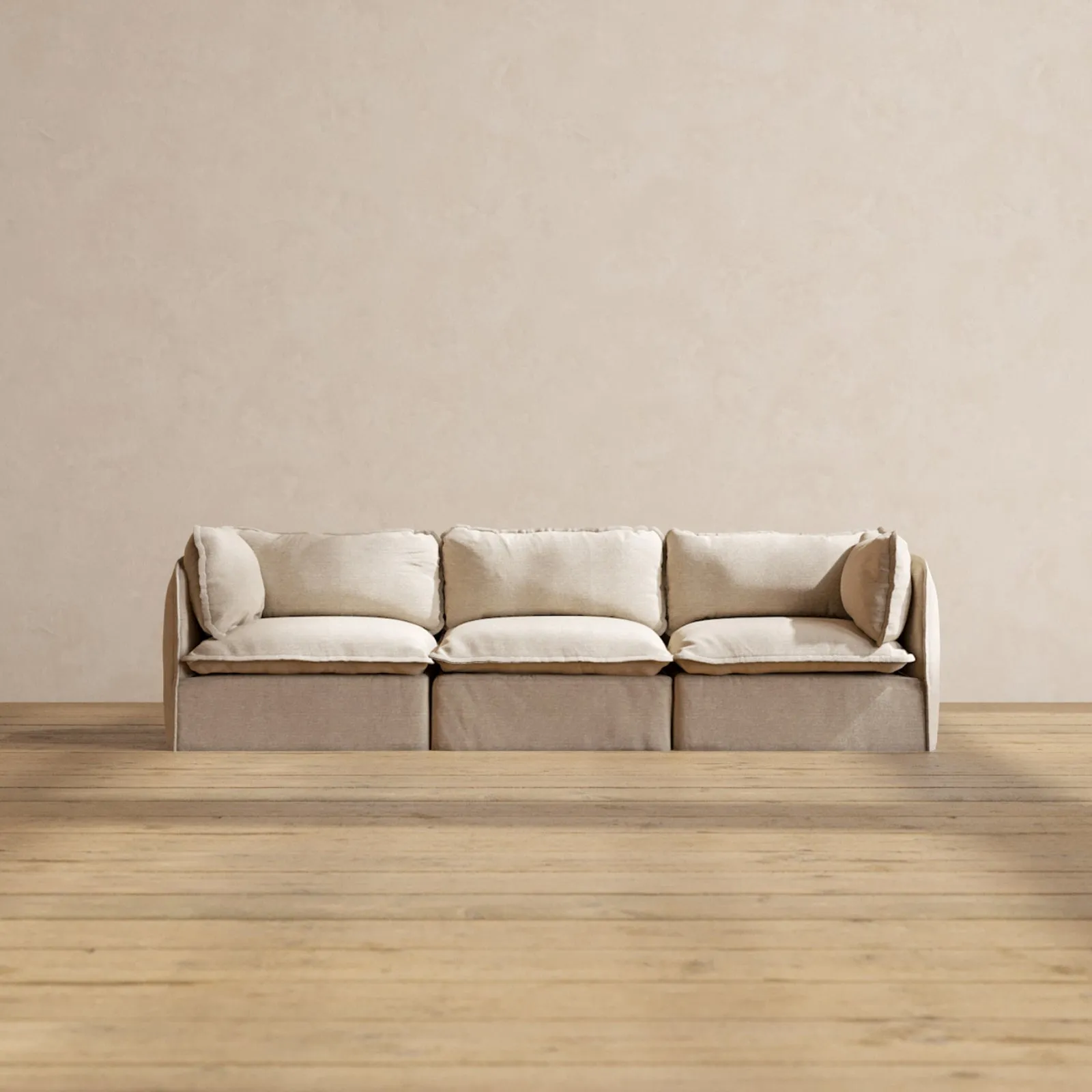 Modular Performance 3-Seater in Oat | Deluxe Blend