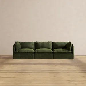 Modular Performance 3-Seater in Olive | Deluxe Blend
