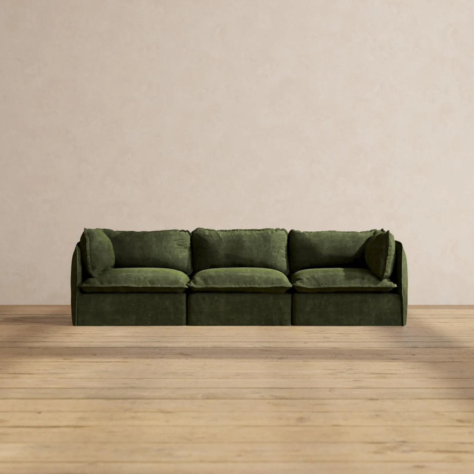 Modular Performance 3-Seater in Olive | Deluxe Blend