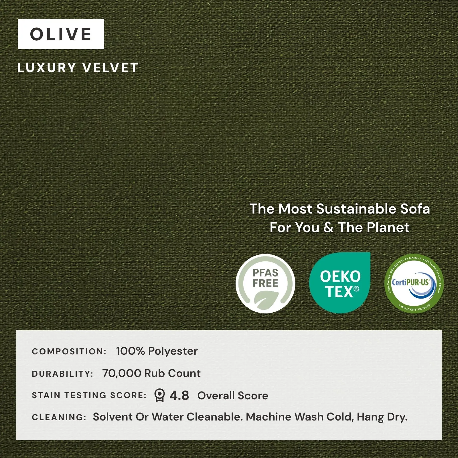 Modular Performance 3-Seater in Olive | Deluxe Blend