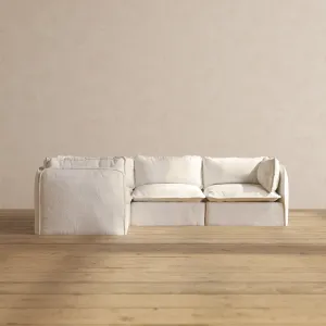 Modular Performance 4-Seater Corner Sectional in Mousse | Deluxe Blend