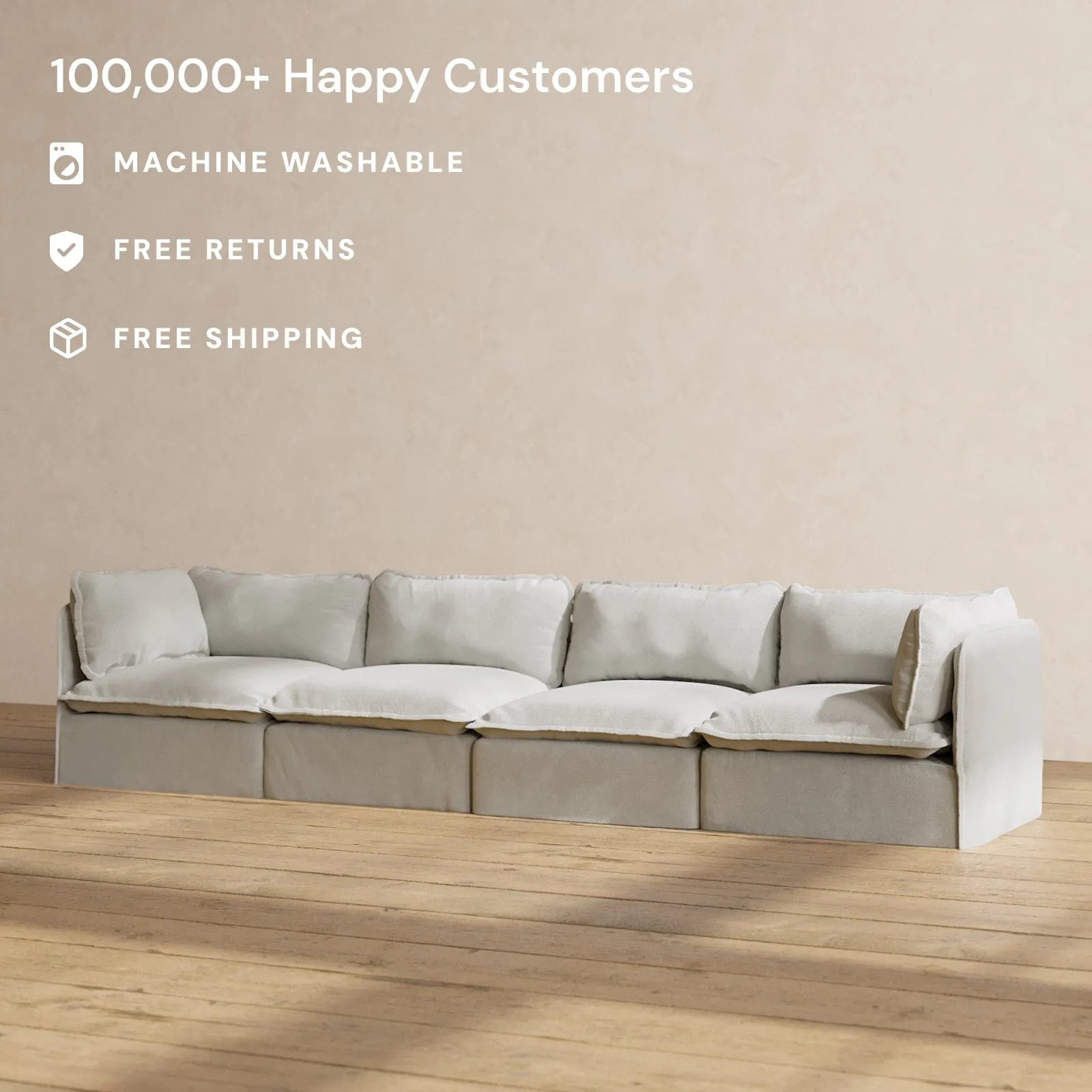 Modular Performance 4-Seater in Cloud | Deluxe Blend
