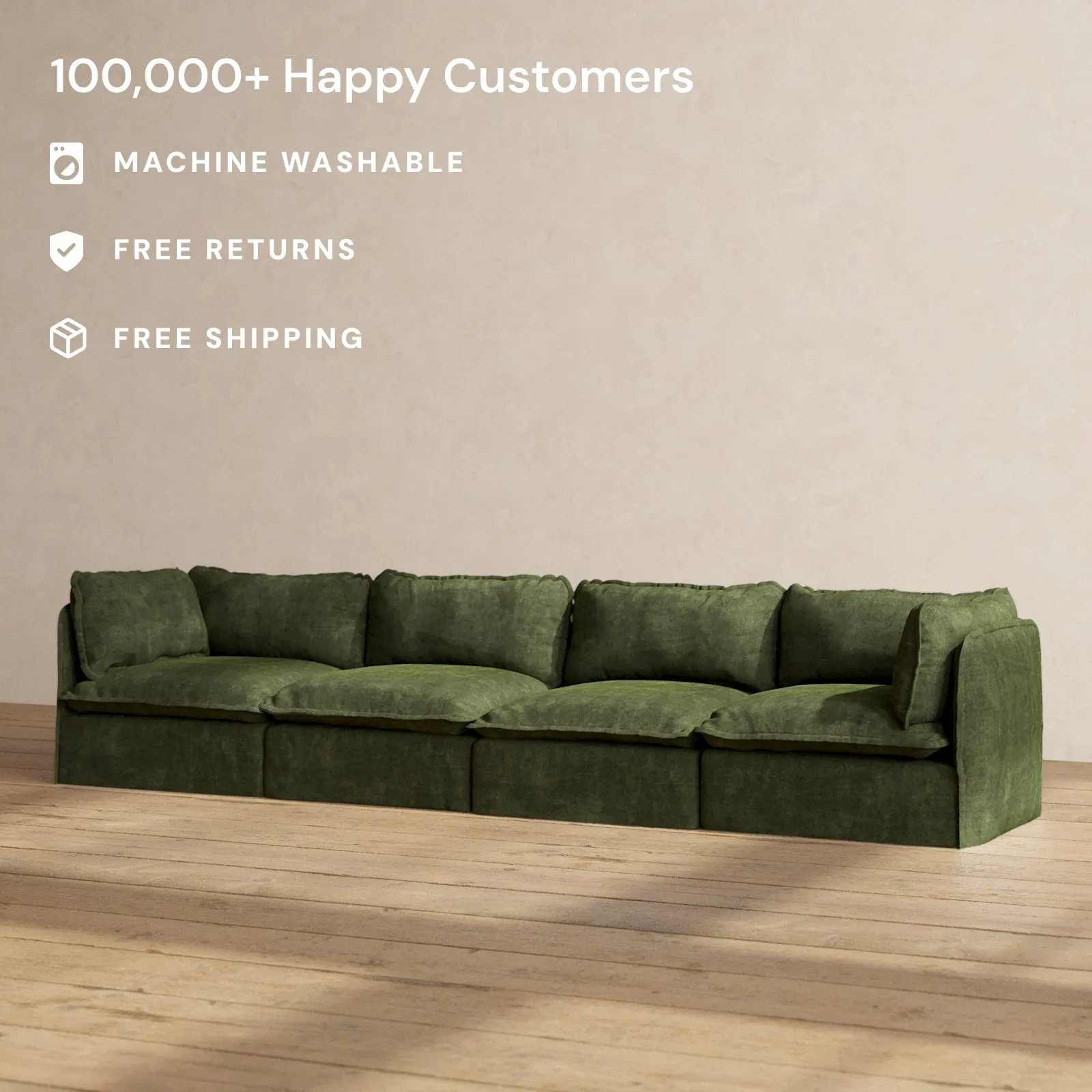 Modular Performance 4-Seater in Olive | Deluxe Blend