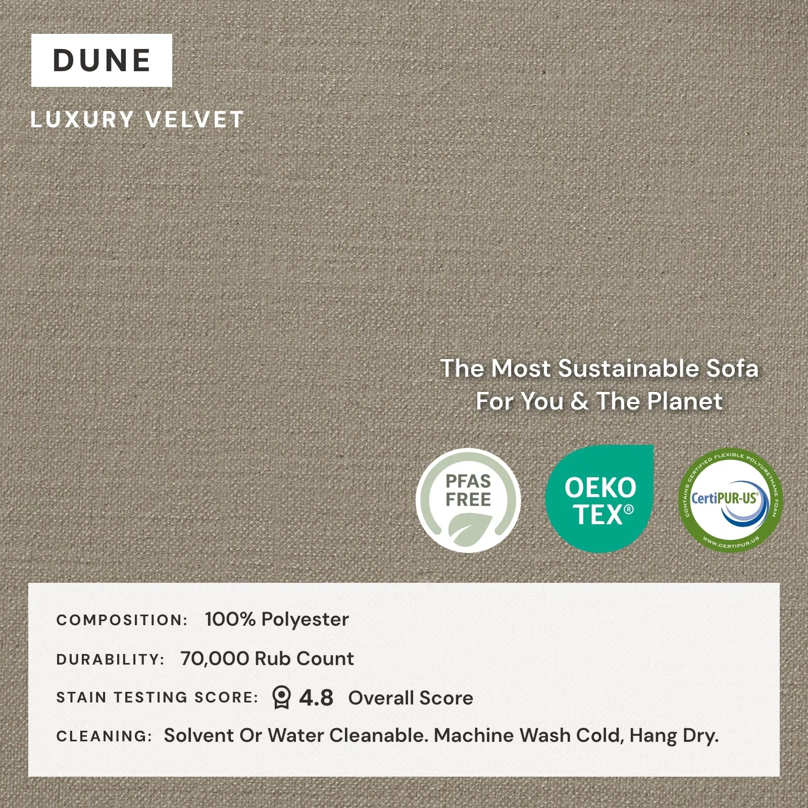 Modular Performance 4-Seater Sectional in Dune | Deluxe Blend