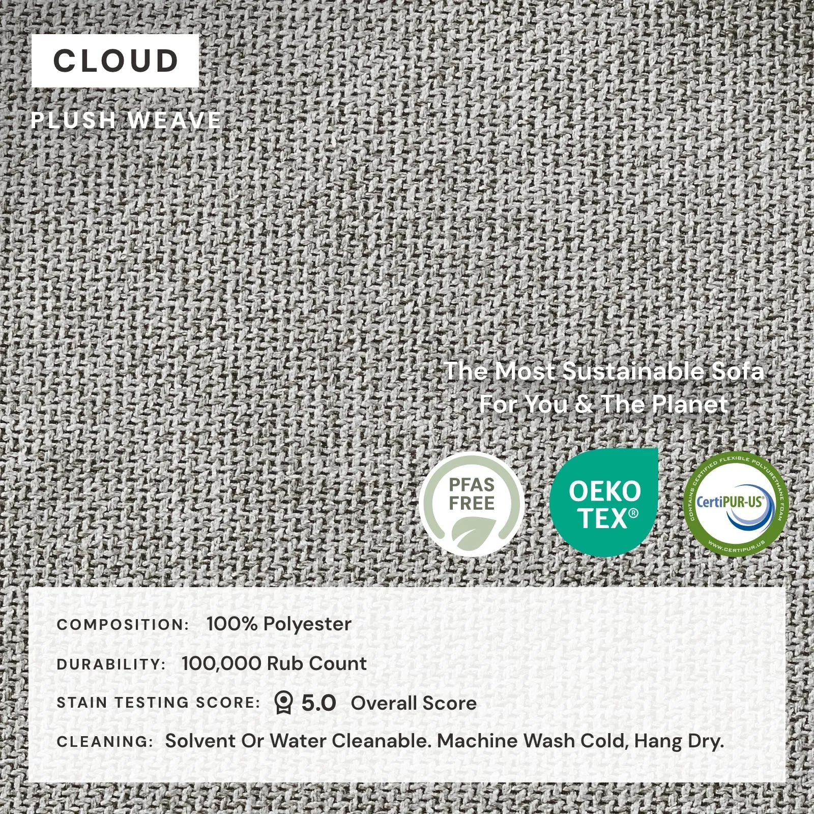 Modular Performance 6-Seater Open-Ends U-Sectional in Cloud | Deluxe Blend