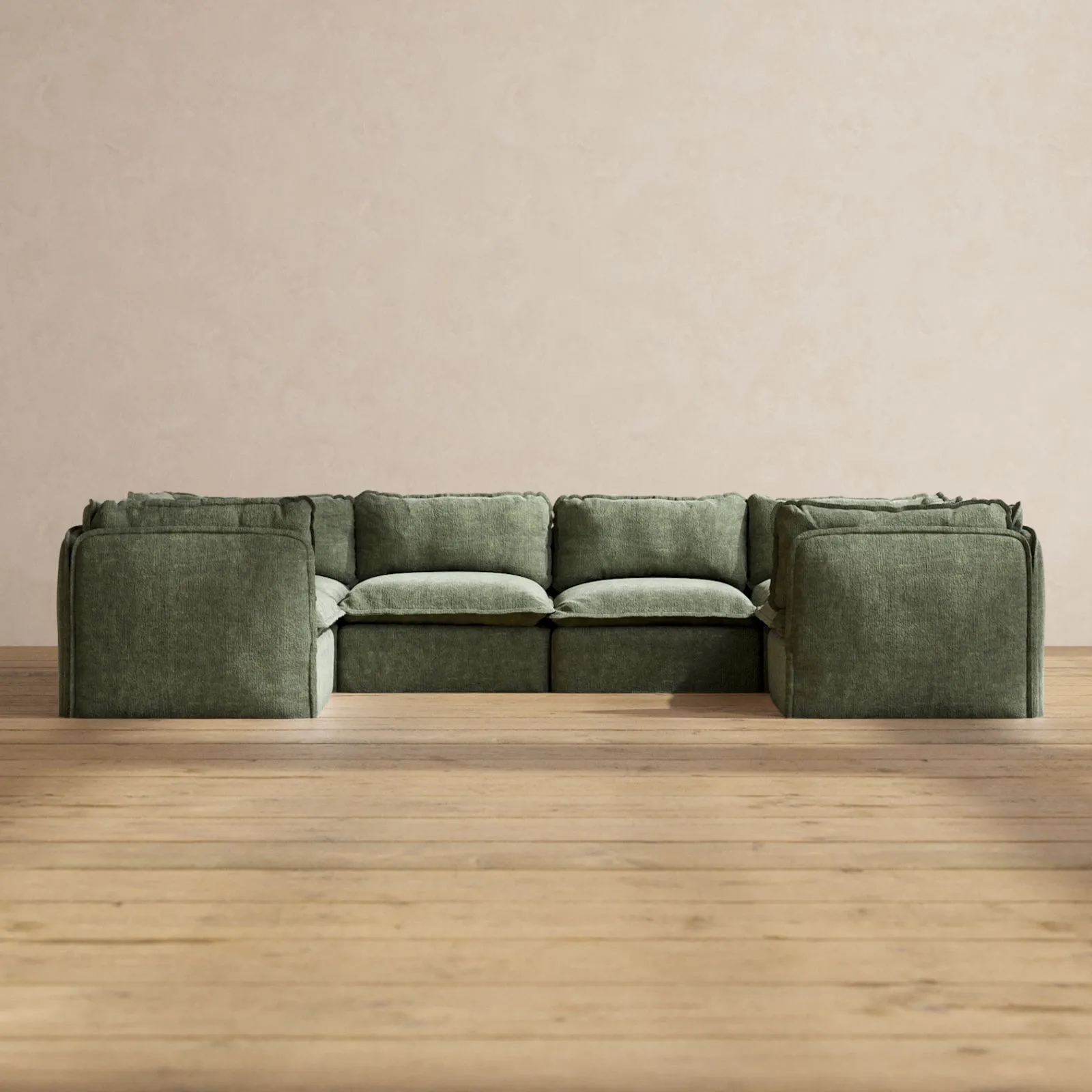 Modular Performance 6-Seater U-Sectional in Willow | Deluxe Blend