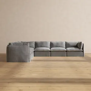 Modular Performance 7-Seater Corner Sectional in Ash | Relaxed Blend