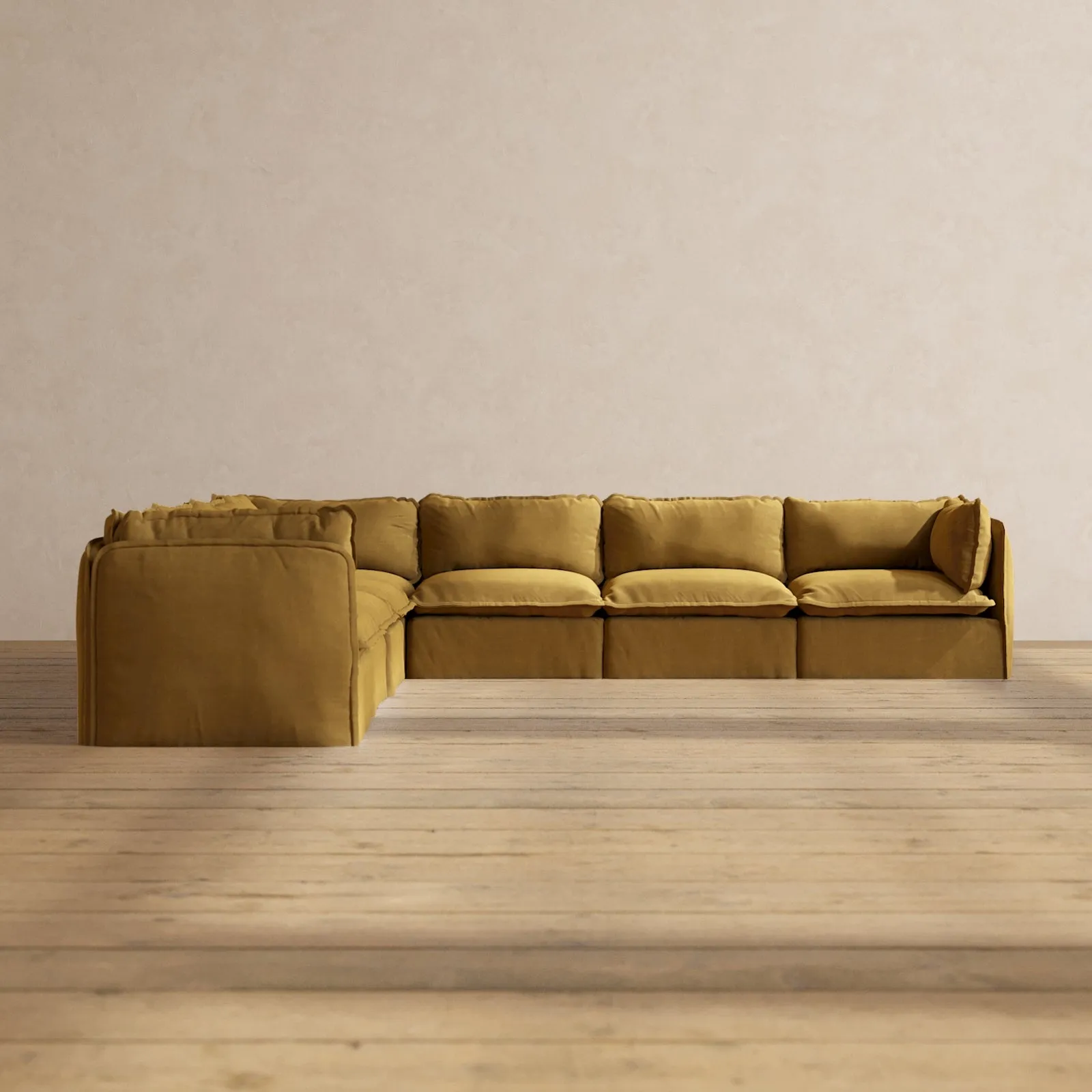 Modular Performance 7-Seater Corner Sectional in Toffee | Deluxe Blend