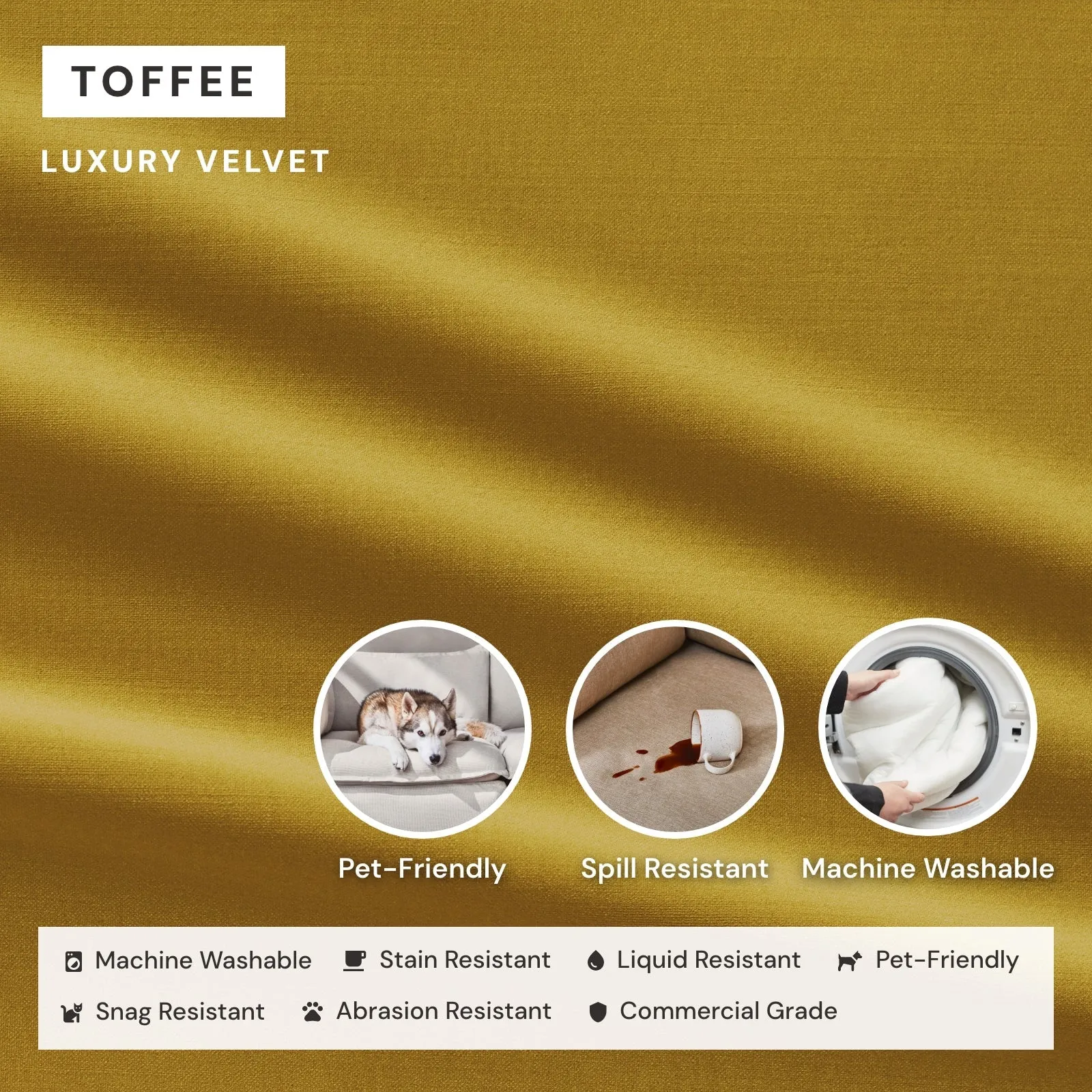 Modular Performance 7-Seater Open-Ends U-Sectional in Toffee | Relaxed Blend