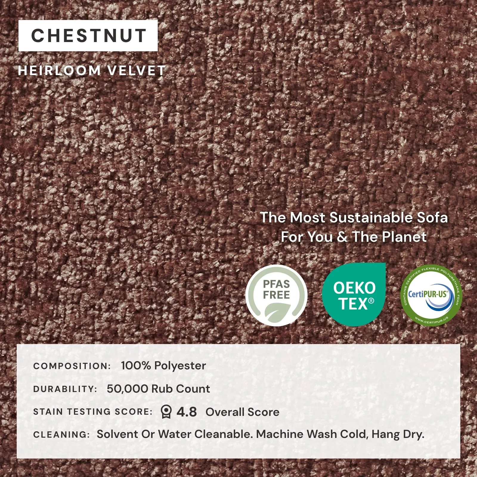 Modular Performance 7-Seater Open-Ends U-Sectional   Ottoman in Chestnut | Relaxed Blend