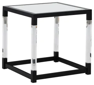 Nallynx Metallic Gray Square End Table