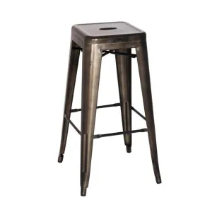 Oxford Metal Counter Stool- Set of 4 GUNMETAL