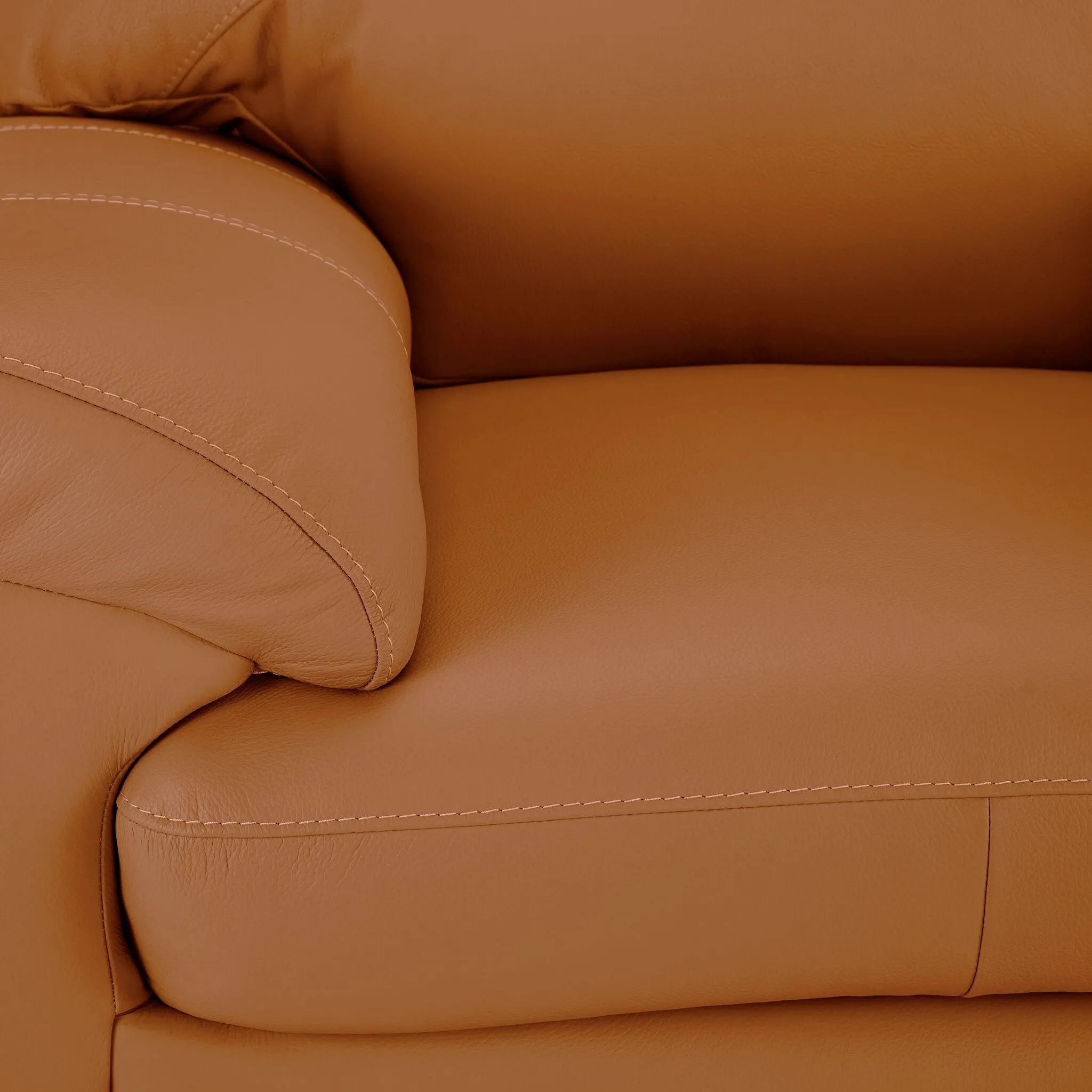 Raphael Leather Chair - Saddle