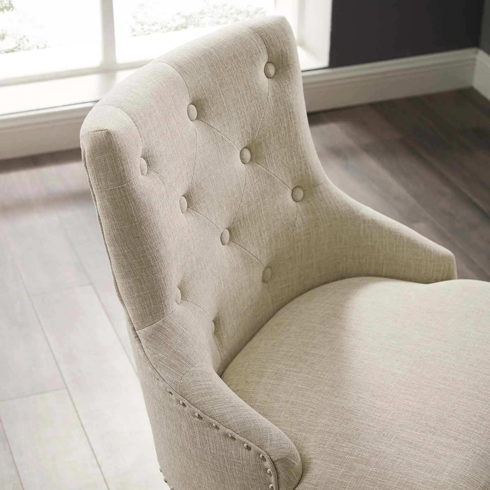 Regent Tufted Button Swivel Upholstered Fabric Office Chair by Modway