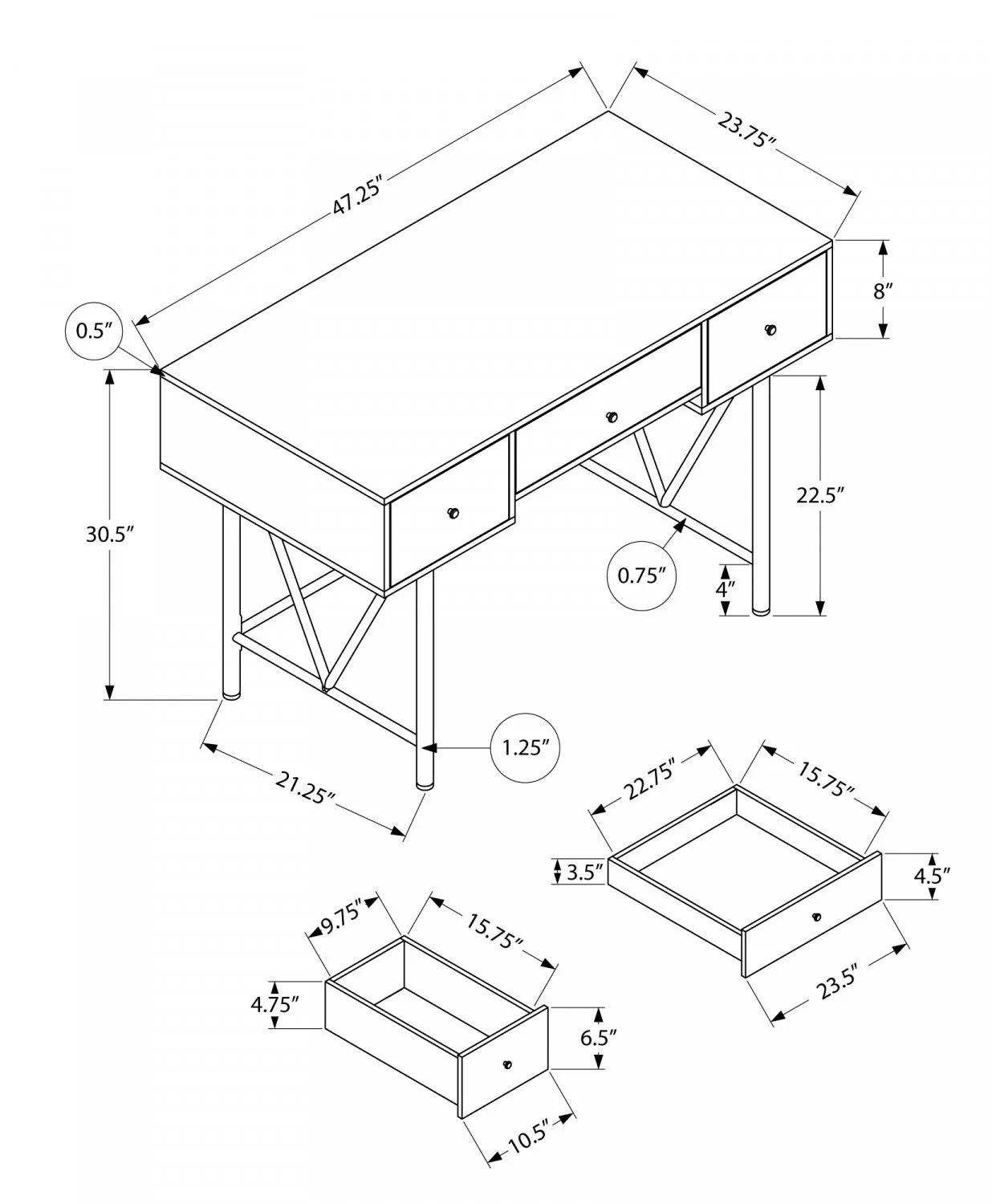 Rovan Desk - Cherry