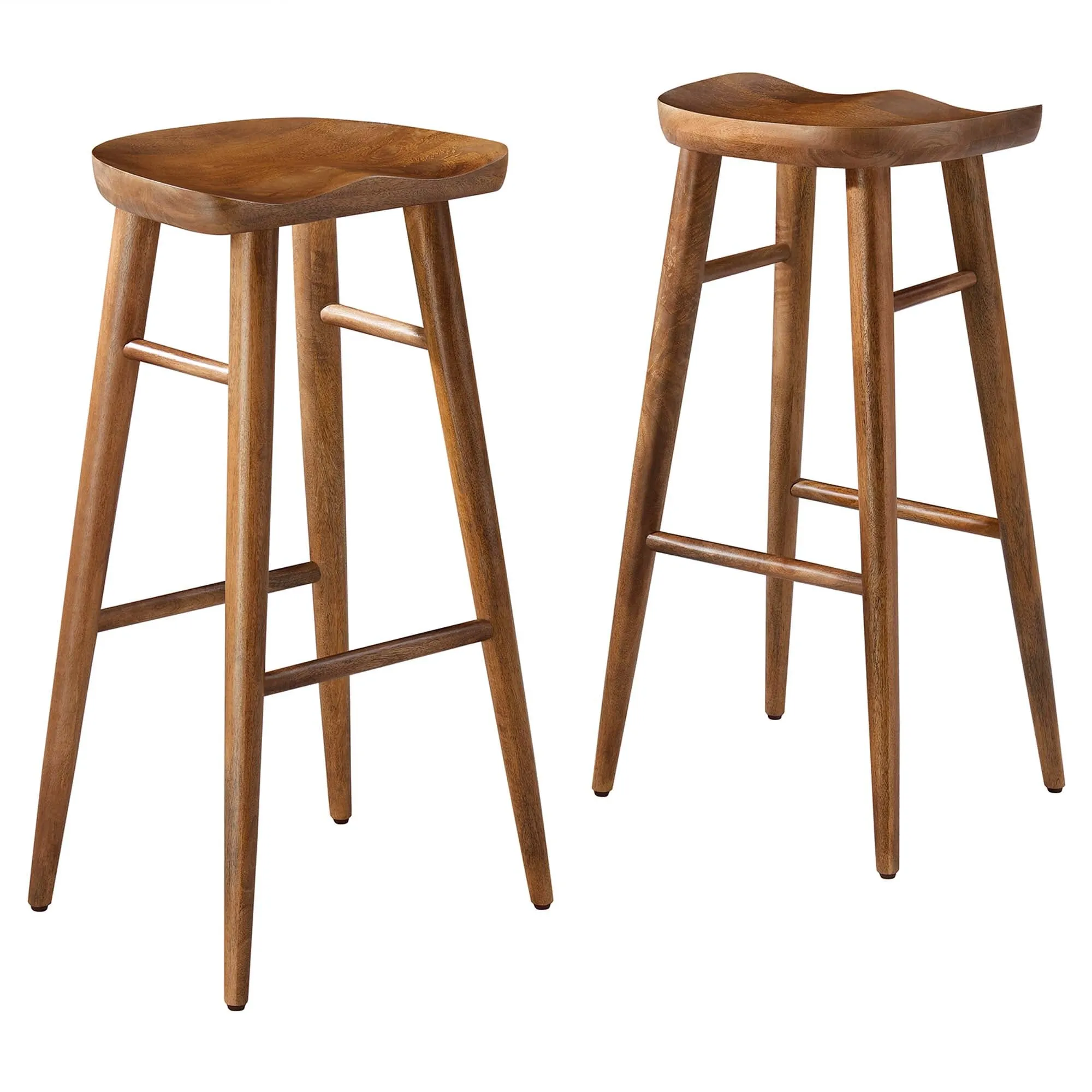 Saville Backless Wood Bar Stools - Set of 2 by Modway