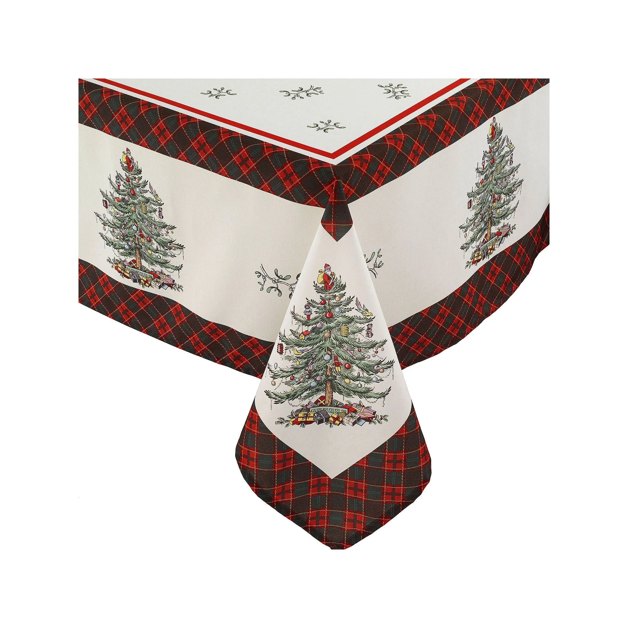 Spode Christmas Tree Tartan Tablecloth - MULTI ONE SIZE