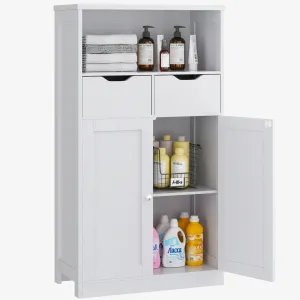 Walsunny SHX6030-WH Freestanding Pantry Cabinet with 2 Drawers and Adjustable Shelves, White-2