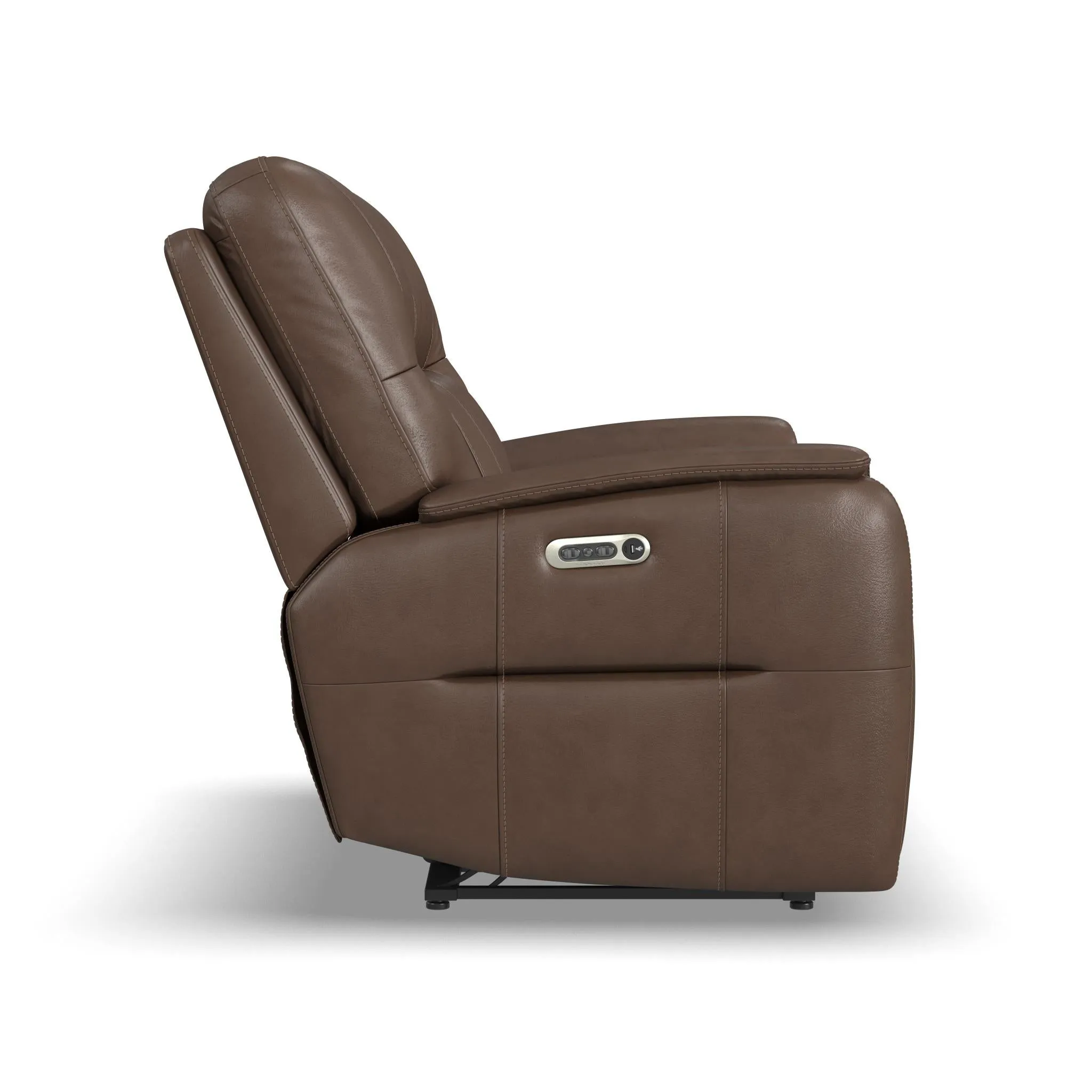 Wilson CafÃ© Leather Power Reclining Loveseat with Power Headrests